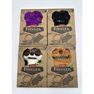 Lot 4 Fuggler Fart Face 9 inch Soft Plush Funny Ugly Monster Stuffed Animal NEW